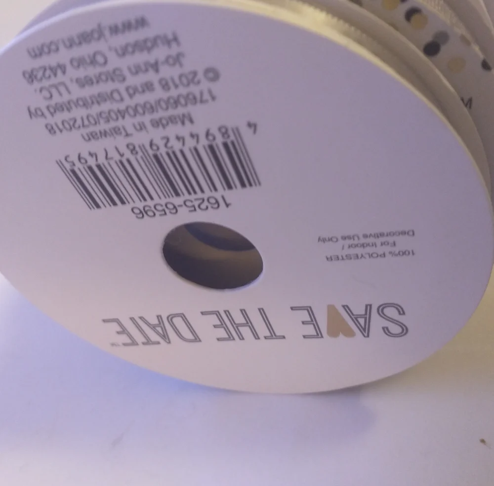 Save the Date Ribbon Decorative Wedding‎ Or Anniversary Crafting Lot Of 5 - 15ft